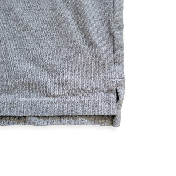 American Eagle Outfitters AEO Heathered Dark Gray Pique Polo T-Shirt Men Sz L - Picture 7 of 10